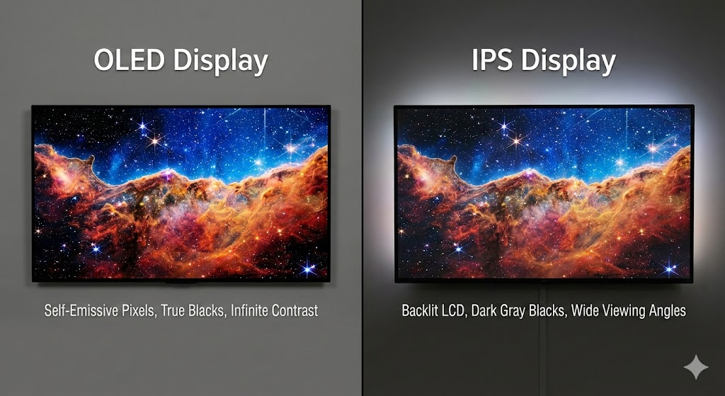 OLED 与 IPS 显示屏：有什么区别？