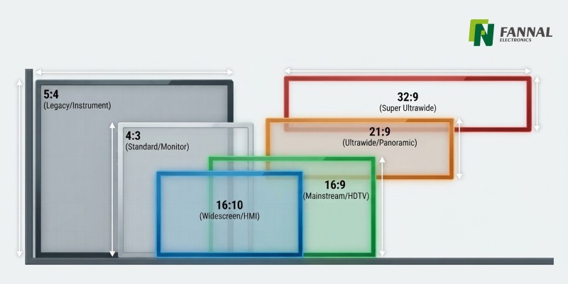 LCD 显示屏分辨率、屏幕尺寸和长宽比说明